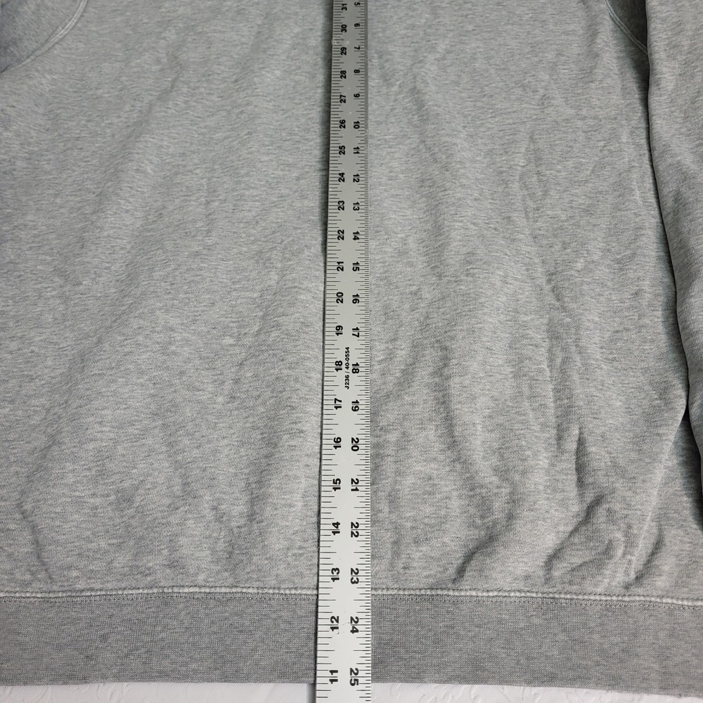 Nike Mens Classic Pullover Hoodie Heather Gray Distressed Large Small Swoosh - Picture 7 of 9